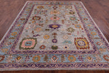 Turkish Oushak Handmade Wool Rug - 7' 10" X 9' 6" - Golden Nile