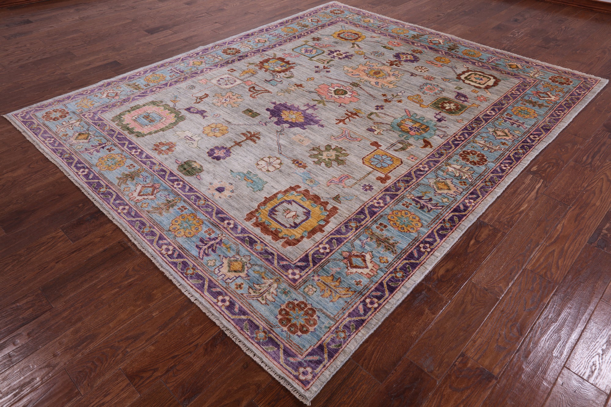 Turkish Oushak Handmade Wool Rug - 7' 10" X 9' 6" - Golden Nile