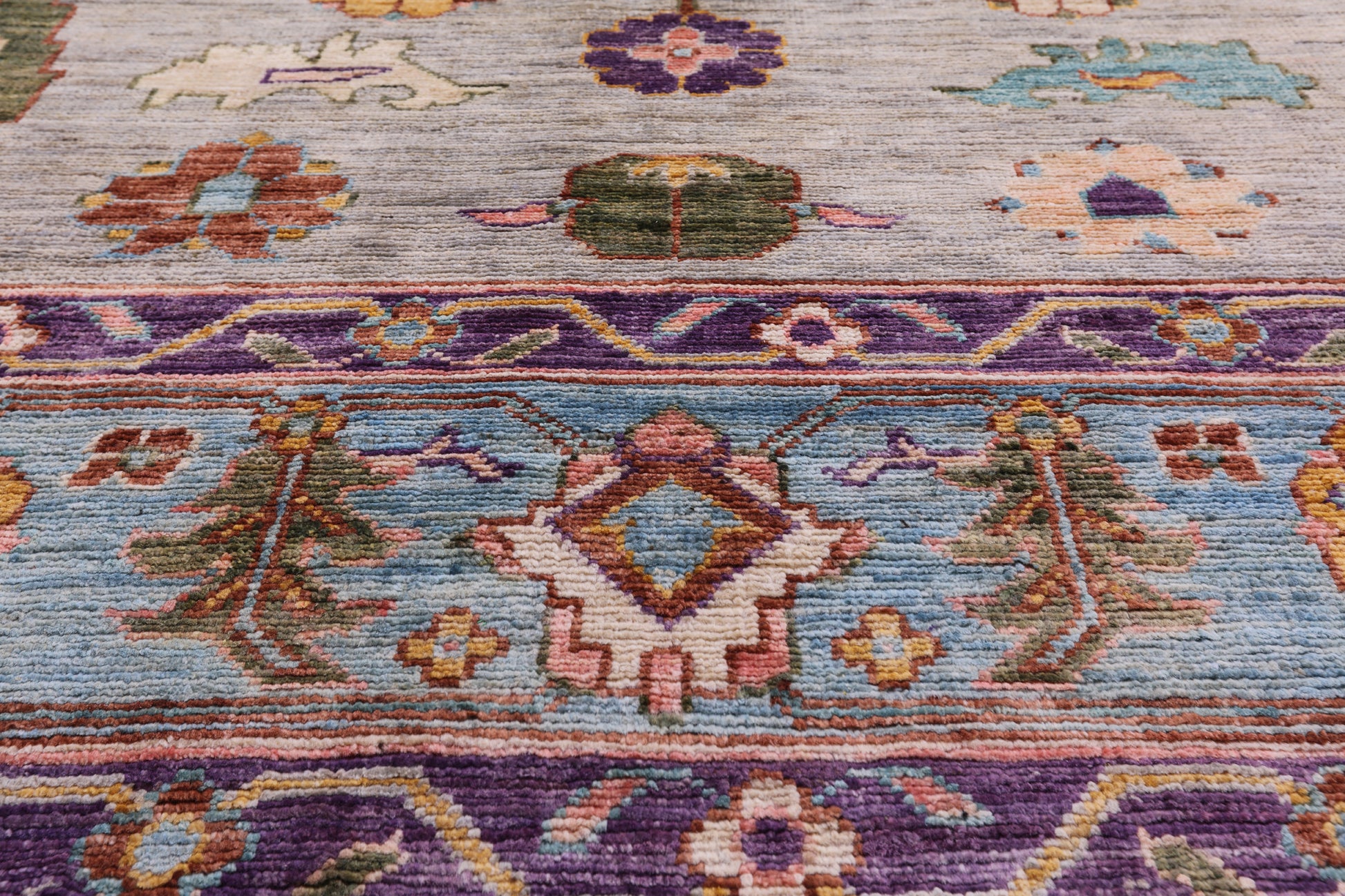 Turkish Oushak Handmade Wool Rug - 7' 10" X 9' 6" - Golden Nile