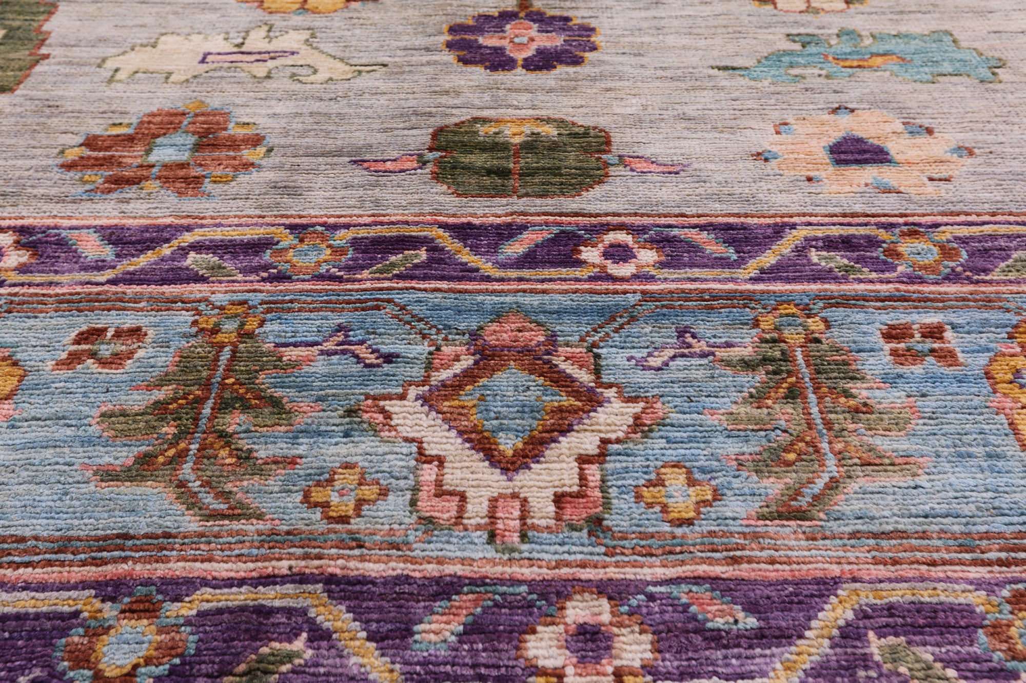 Turkish Oushak Handmade Wool Rug - 7' 10" X 9' 6" - Golden Nile
