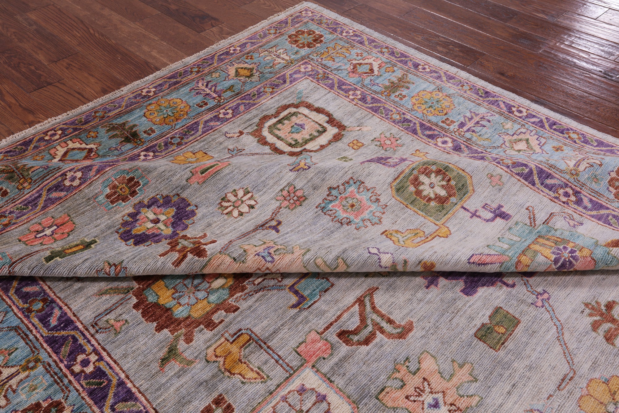 Turkish Oushak Handmade Wool Rug - 7' 10" X 9' 6" - Golden Nile