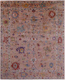 Turkish Oushak Hand Knotted Wool Rug - 8' 0" X 9' 9" - Golden Nile