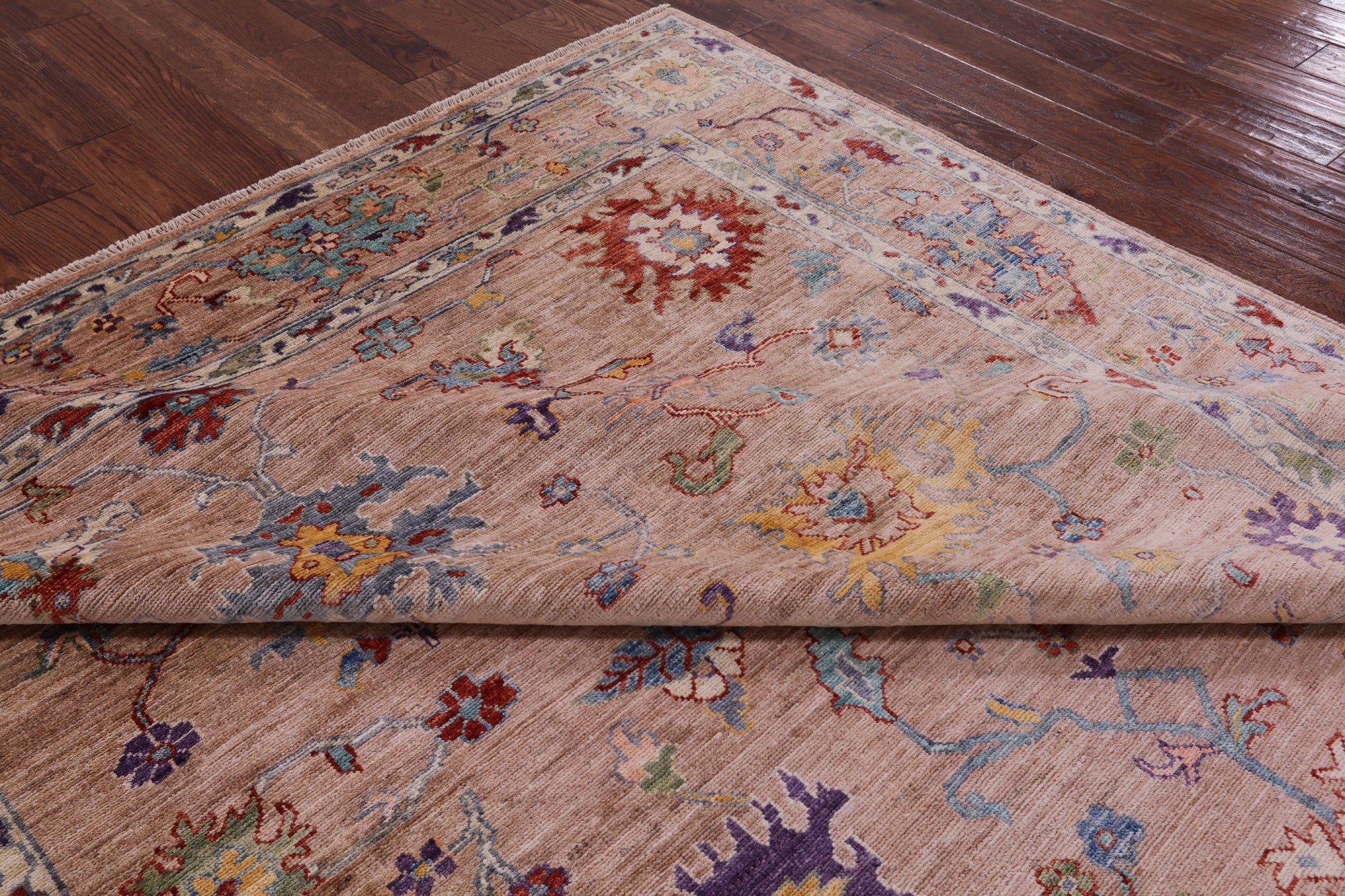 Turkish Oushak Hand Knotted Wool Rug - 8' 0" X 9' 9" - Golden Nile