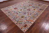 Turkish Oushak Hand Knotted Wool Rug - 9' 0" X 11' 9" - Golden Nile