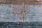 Tribal Persian Gabbeh Hand Knotted Wool Rug - 8' 0" X 9' 8" - Golden Nile