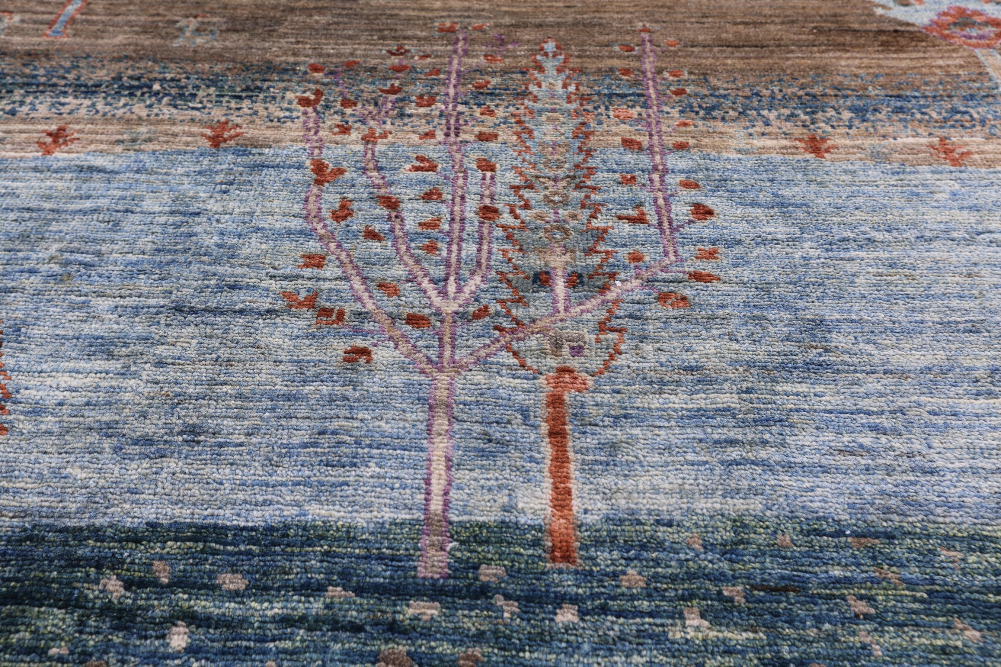 Tribal Persian Gabbeh Hand Knotted Wool Rug - 8' 0" X 9' 8" - Golden Nile