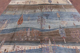 Tribal Persian Gabbeh Hand Knotted Wool Rug - 8' 10" X 11' 10" - Golden Nile
