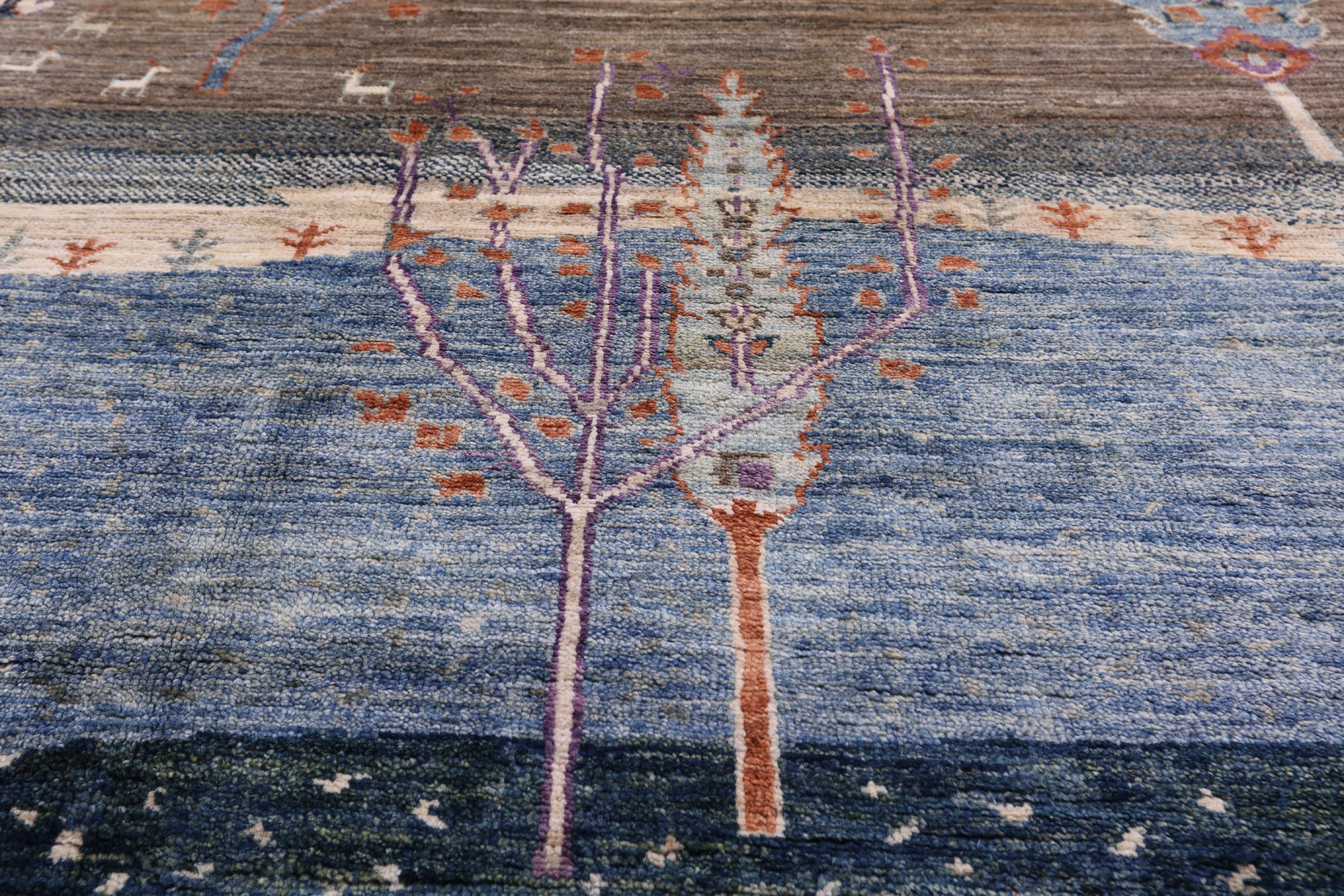 Tribal Persian Gabbeh Hand Knotted Wool Rug - 8' 10" X 11' 10" - Golden Nile