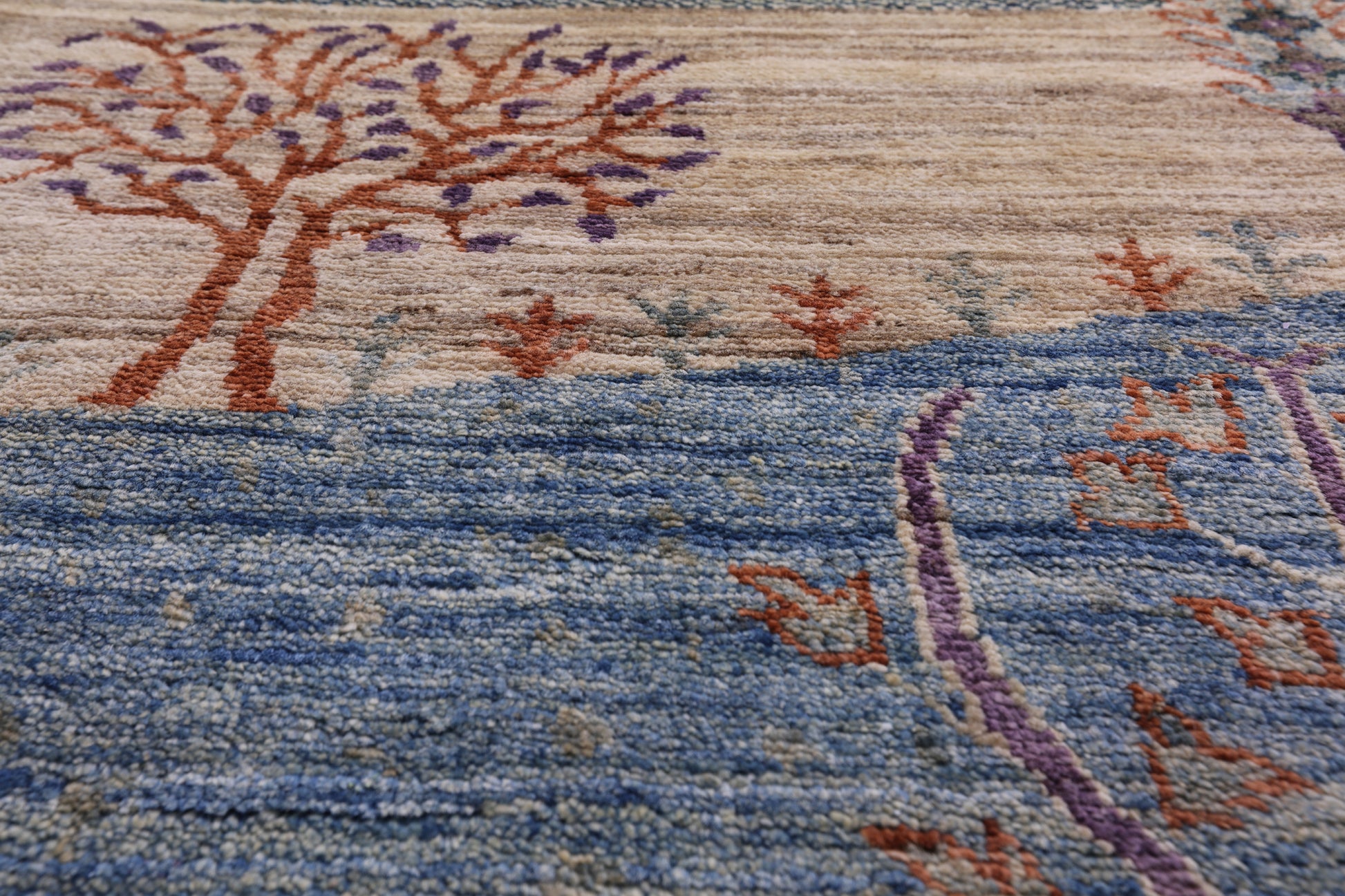 Tribal Persian Gabbeh Hand Knotted Wool Rug - 8' 10" X 11' 10" - Golden Nile