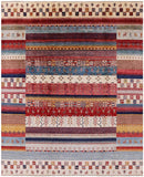 Tribal Persian Gabbeh Hand Knotted Wool Rug - 8' 0" X 9' 8" - Golden Nile