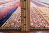 Tribal Persian Gabbeh Hand Knotted Wool Rug - 8' 0" X 9' 8" - Golden Nile