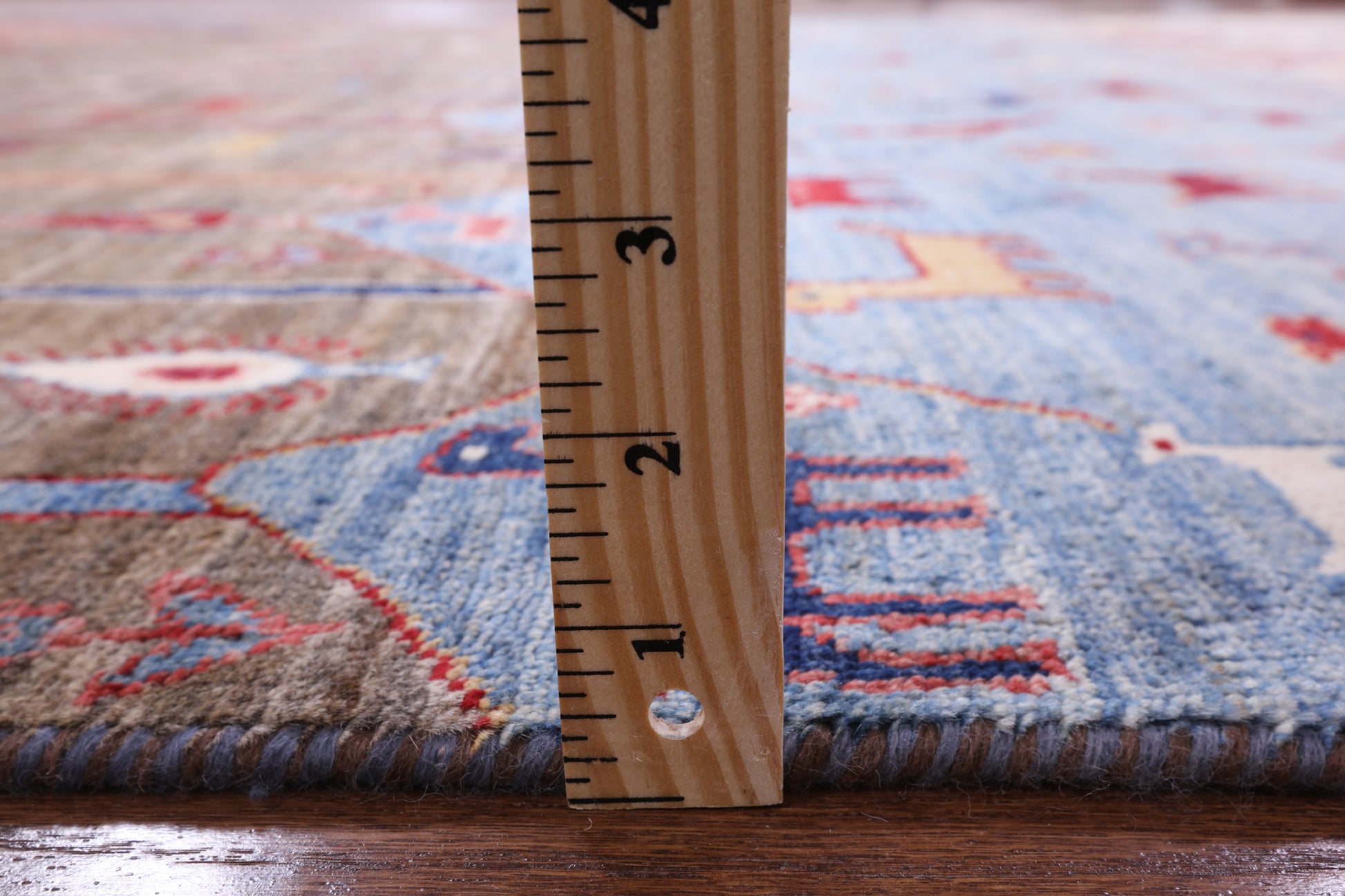 Tribal Persian Gabbeh Hand Knotted Wool Rug - 8' 0" X 9' 8" - Golden Nile