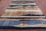 Tribal Persian Gabbeh Hand Knotted Wool Rug - 9' 1" X 12' 0" - Golden Nile