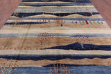 Tribal Persian Gabbeh Hand Knotted Wool Rug - 9' 1" X 12' 0" - Golden Nile