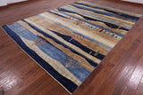 Tribal Persian Gabbeh Hand Knotted Wool Rug - 9' 1" X 12' 0" - Golden Nile