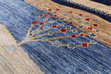 Tribal Persian Gabbeh Hand Knotted Wool Rug - 9' 1" X 12' 0" - Golden Nile