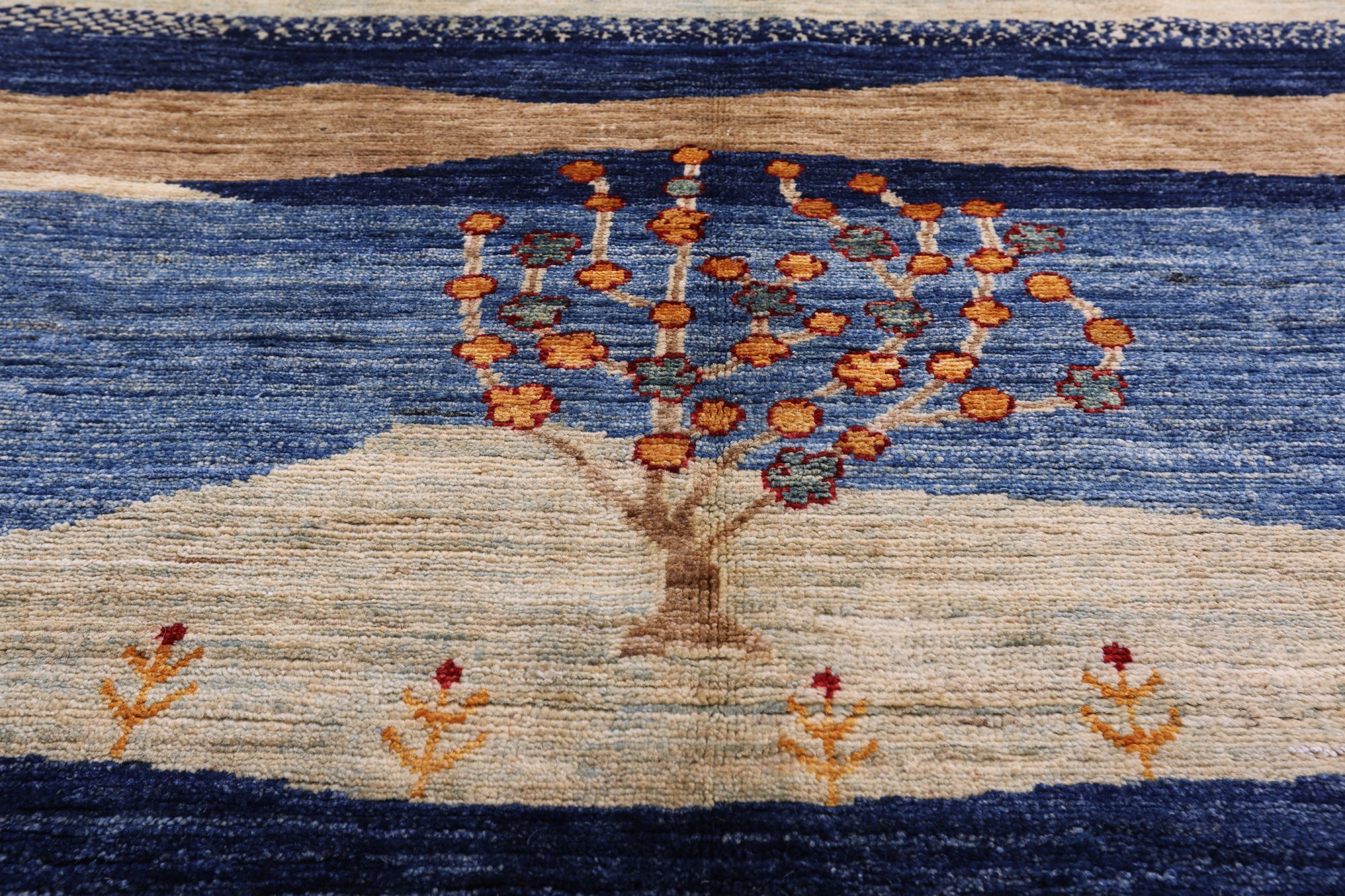Tribal Persian Gabbeh Hand Knotted Wool Rug - 9' 1" X 12' 0" - Golden Nile