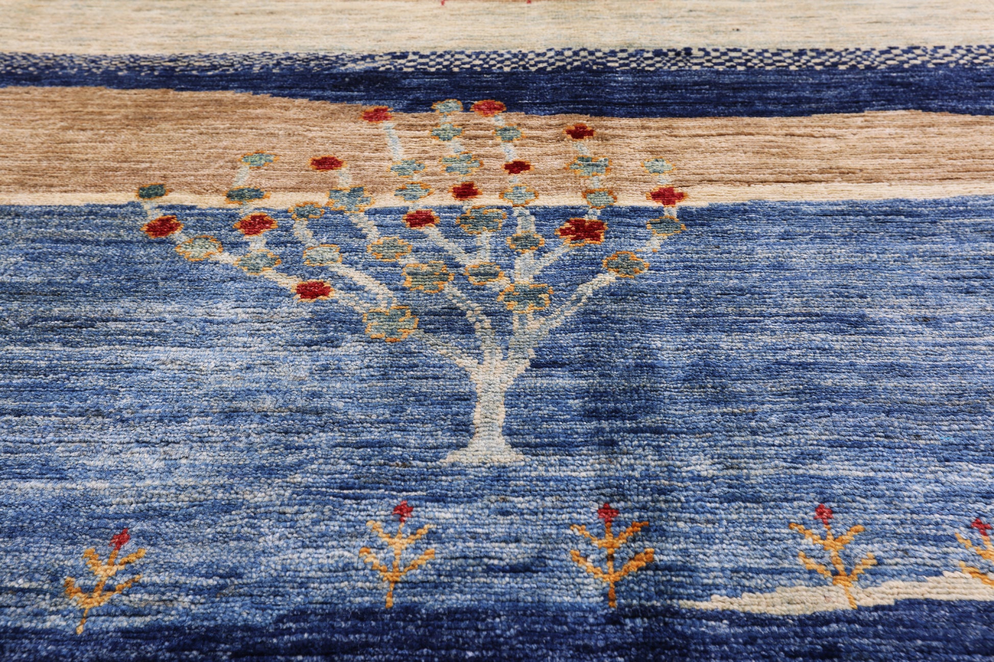 Tribal Persian Gabbeh Hand Knotted Wool Rug - 9' 1" X 12' 0" - Golden Nile