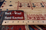 Tribal Persian Gabbeh Hand Knotted Wool Rug - 5' 9" X 7' 6" - Golden Nile