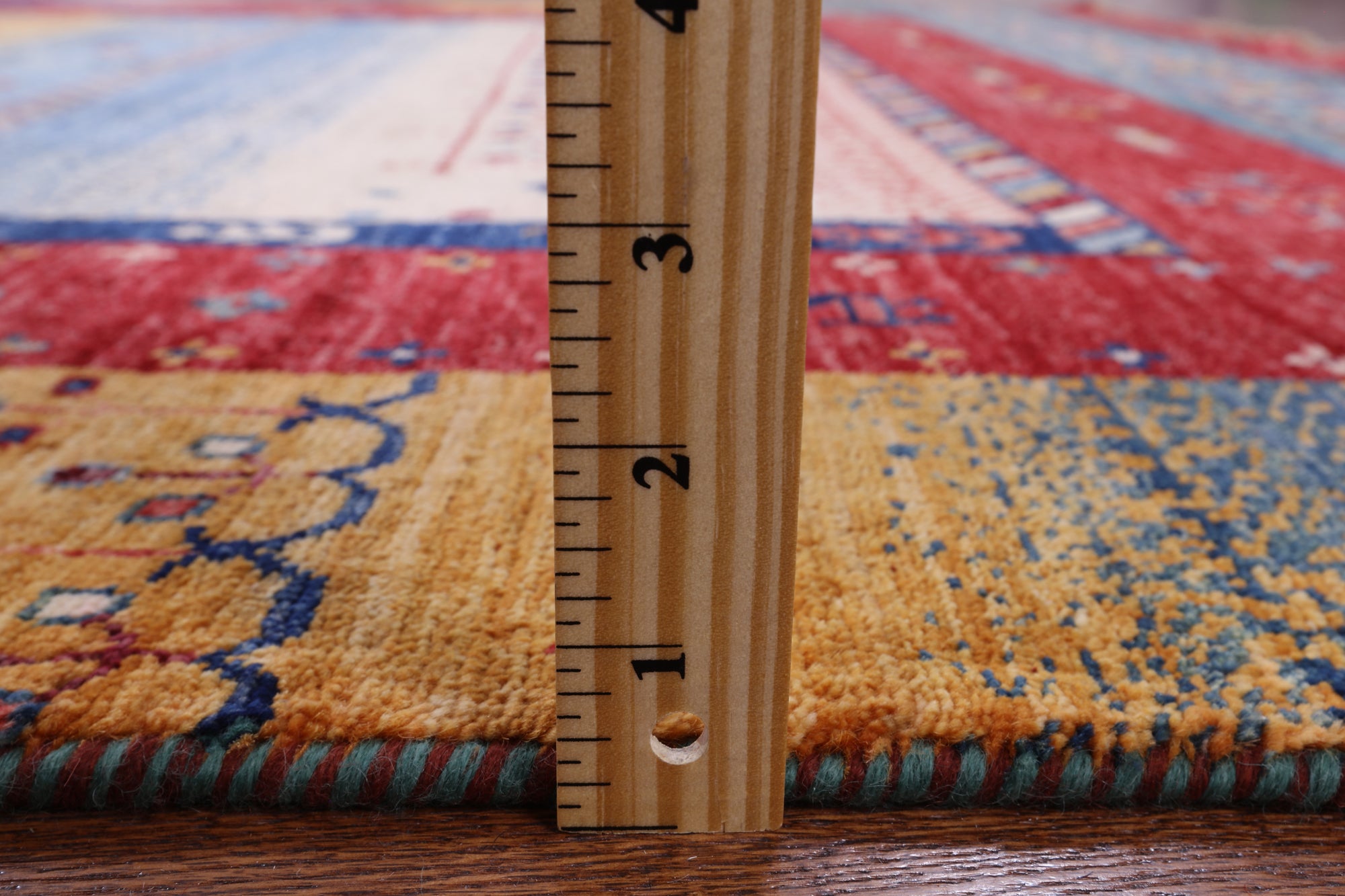 Tribal Persian Gabbeh Hand Knotted Wool Rug - 5' 9" X 7' 6" - Golden Nile