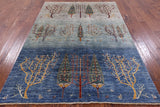Tribal Persian Gabbeh Handmade Wool Rug - 5' 7" X 7' 10" - Golden Nile