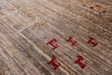 Tribal Persian Gabbeh Hand Knotted Wool Rug - 5' 6" X 7' 9" - Golden Nile