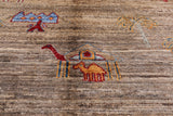 Tribal Persian Gabbeh Hand Knotted Wool Rug - 5' 6" X 7' 9" - Golden Nile