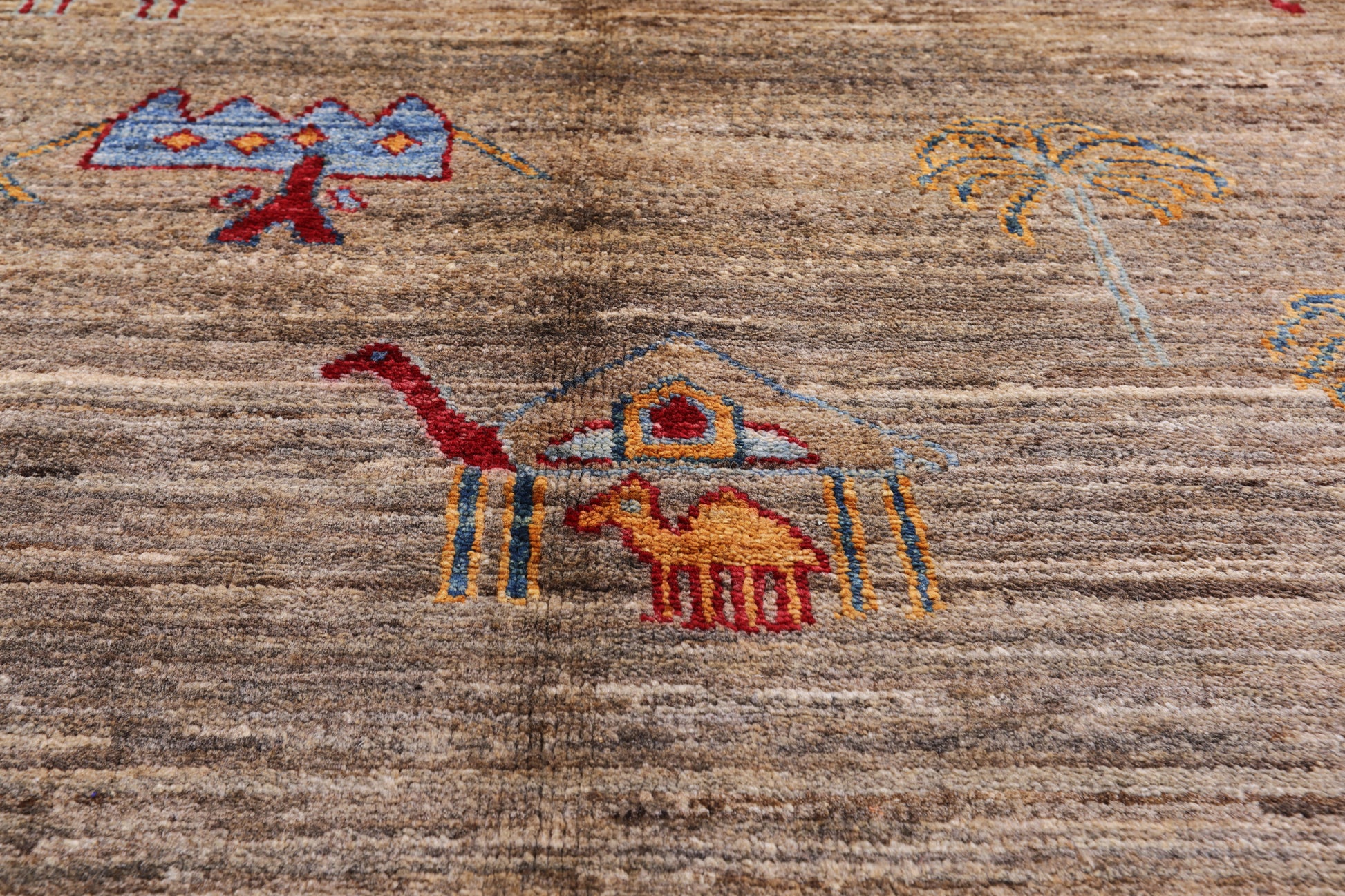 Tribal Persian Gabbeh Hand Knotted Wool Rug - 5' 6" X 7' 9" - Golden Nile
