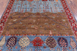 Tribal Persian Gabbeh Hand Knotted Wool Rug - 5' 0" X 6' 6" - Golden Nile