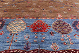 Tribal Persian Gabbeh Hand Knotted Wool Rug - 5' 0" X 6' 6" - Golden Nile