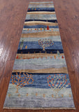 Tribal Persian Gabbeh Hand Knotted Wool Runner Rug - 2' 7" X 11' 11" - Golden Nile