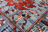 Blue Persian Fine Serapi Handmade Wool Runner Rug - 2' 8" X 9' 7" - Golden Nile