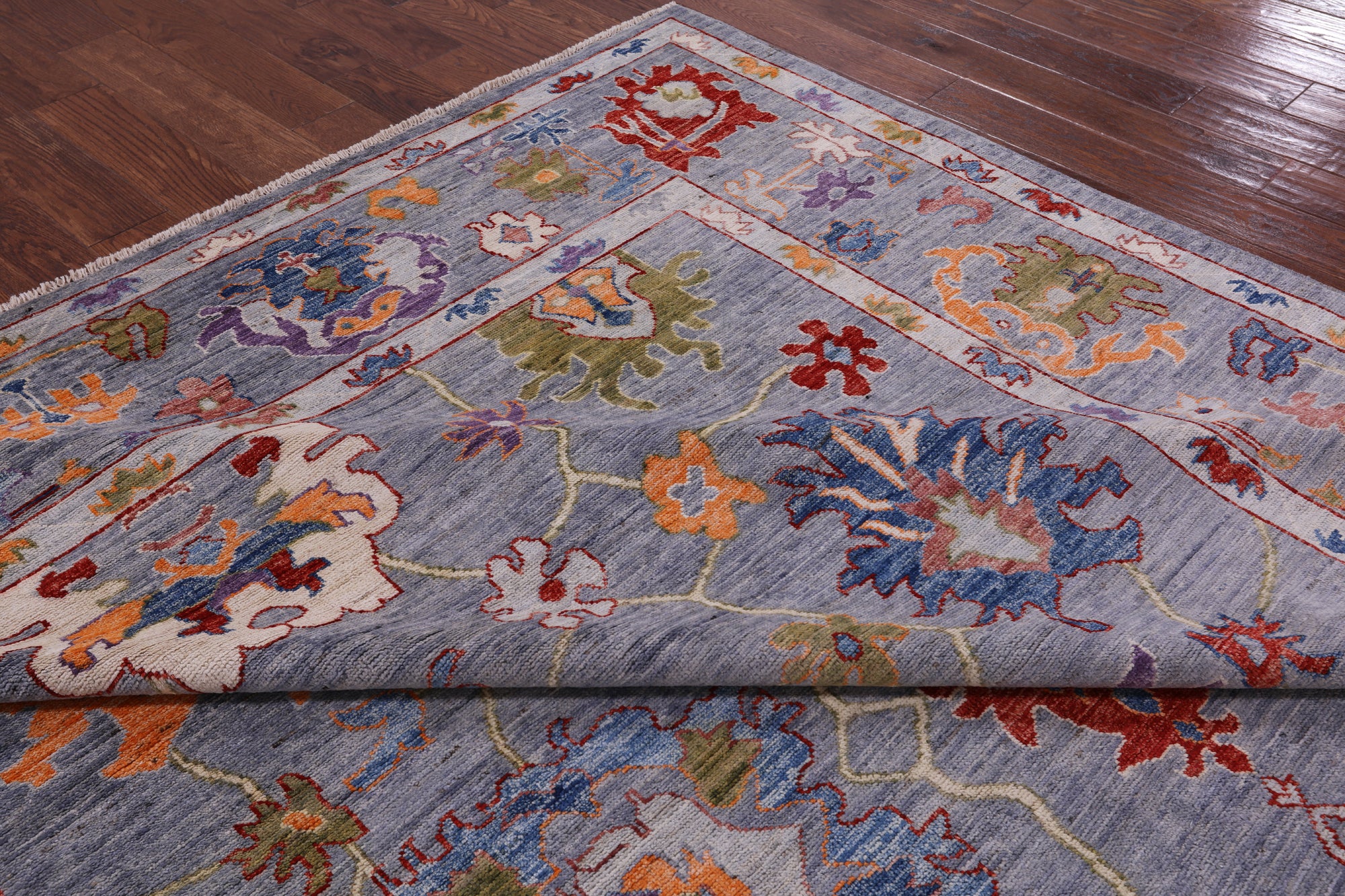 Turkish Oushak Hand Knotted Wool Rug - 9' 0" X 11' 9" - Golden Nile