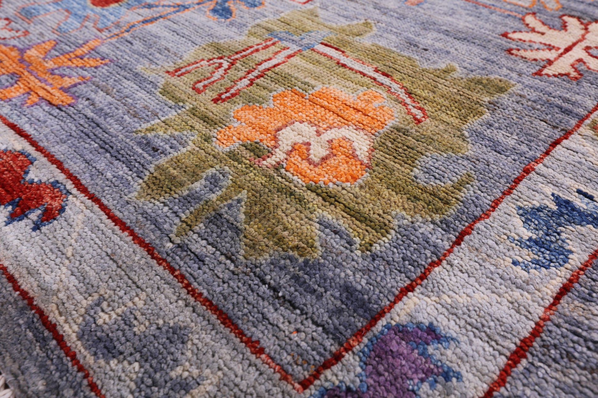 Turkish Oushak Hand Knotted Wool Rug - 9' 0" X 11' 9" - Golden Nile
