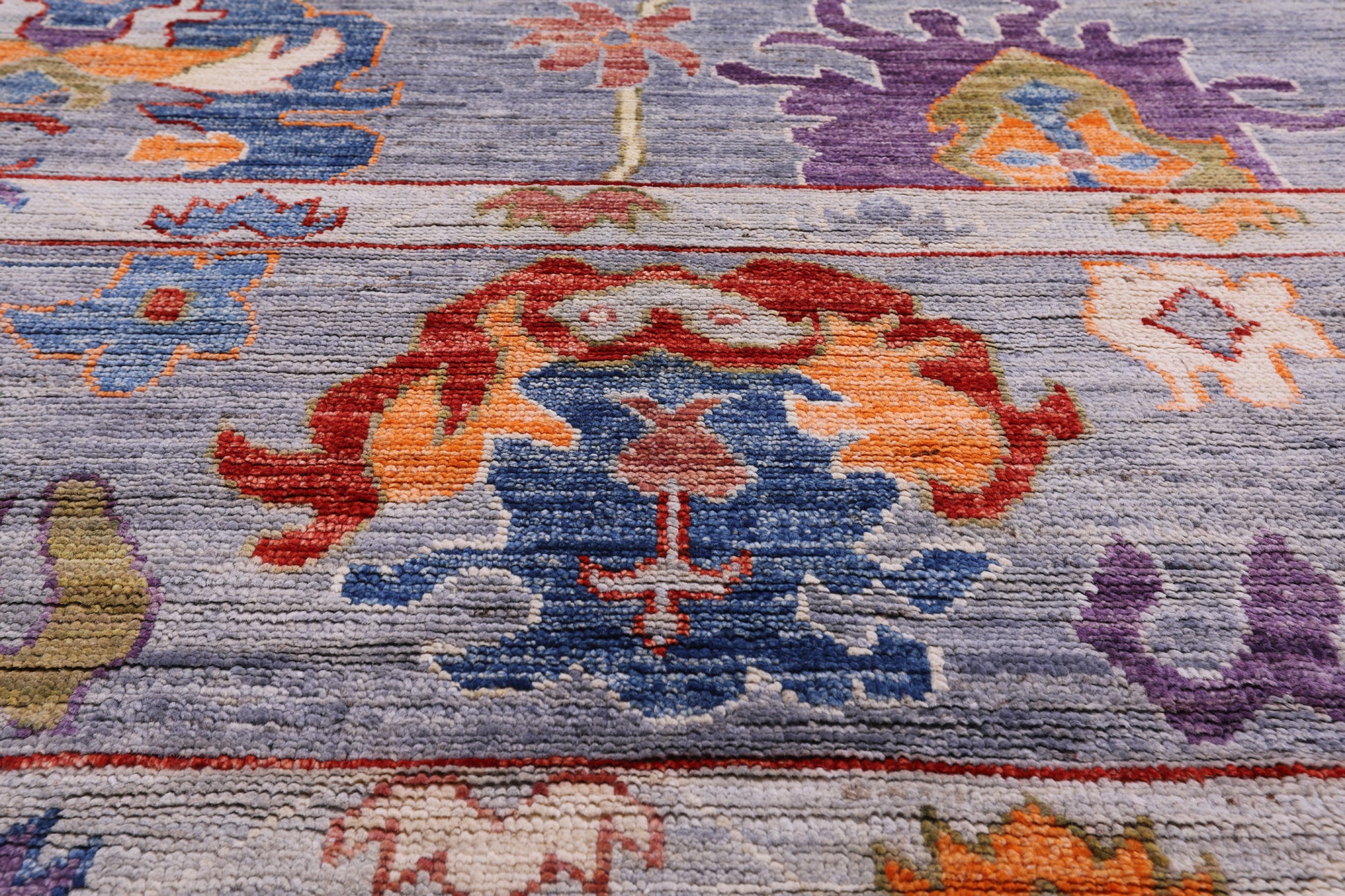 Turkish Oushak Hand Knotted Wool Rug - 9' 0" X 11' 9" - Golden Nile