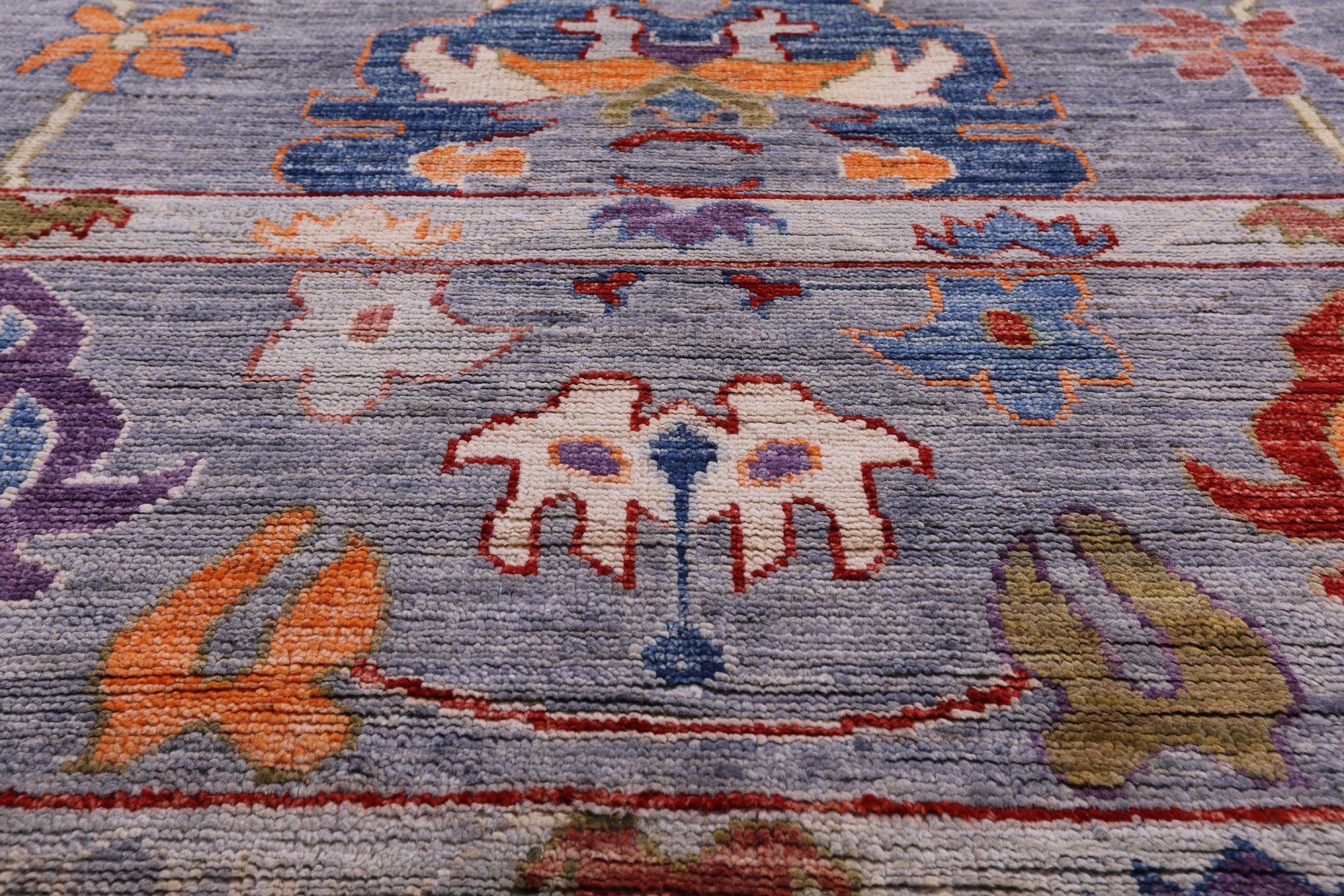 Turkish Oushak Hand Knotted Wool Rug - 9' 0" X 11' 9" - Golden Nile