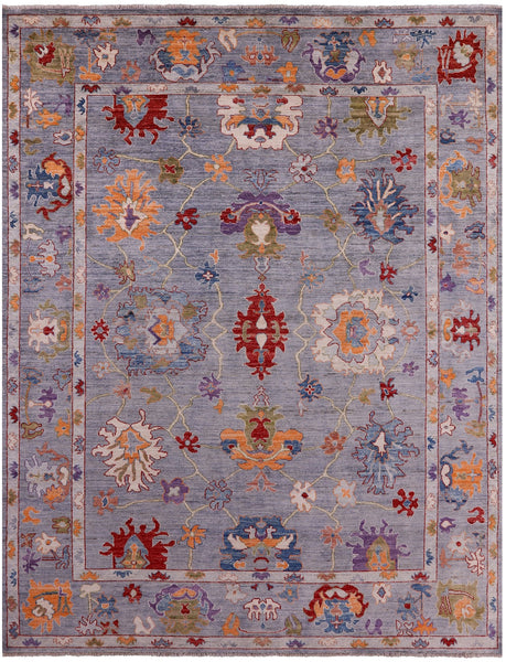 Turkish Oushak Hand Knotted Wool Rug - 8' 11" X 11' 8" - Golden Nile