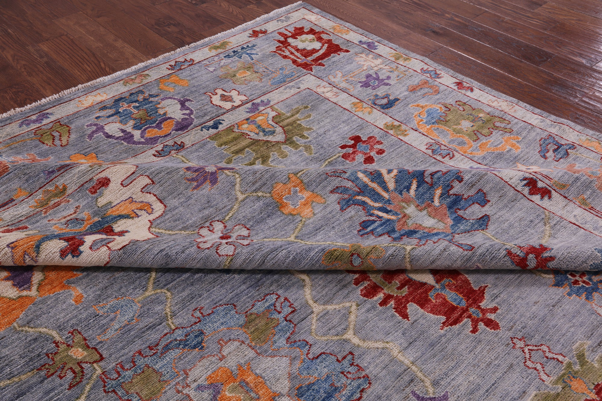 Turkish Oushak Hand Knotted Wool Rug - 8' 11" X 11' 8" - Golden Nile