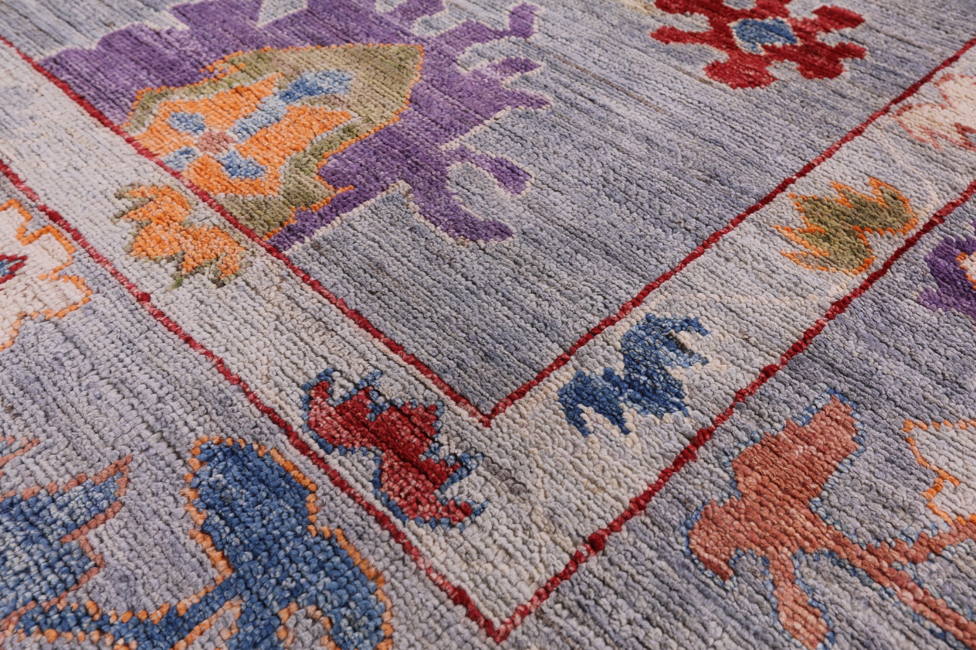 Turkish Oushak Hand Knotted Wool Rug - 8' 11" X 11' 8" - Golden Nile