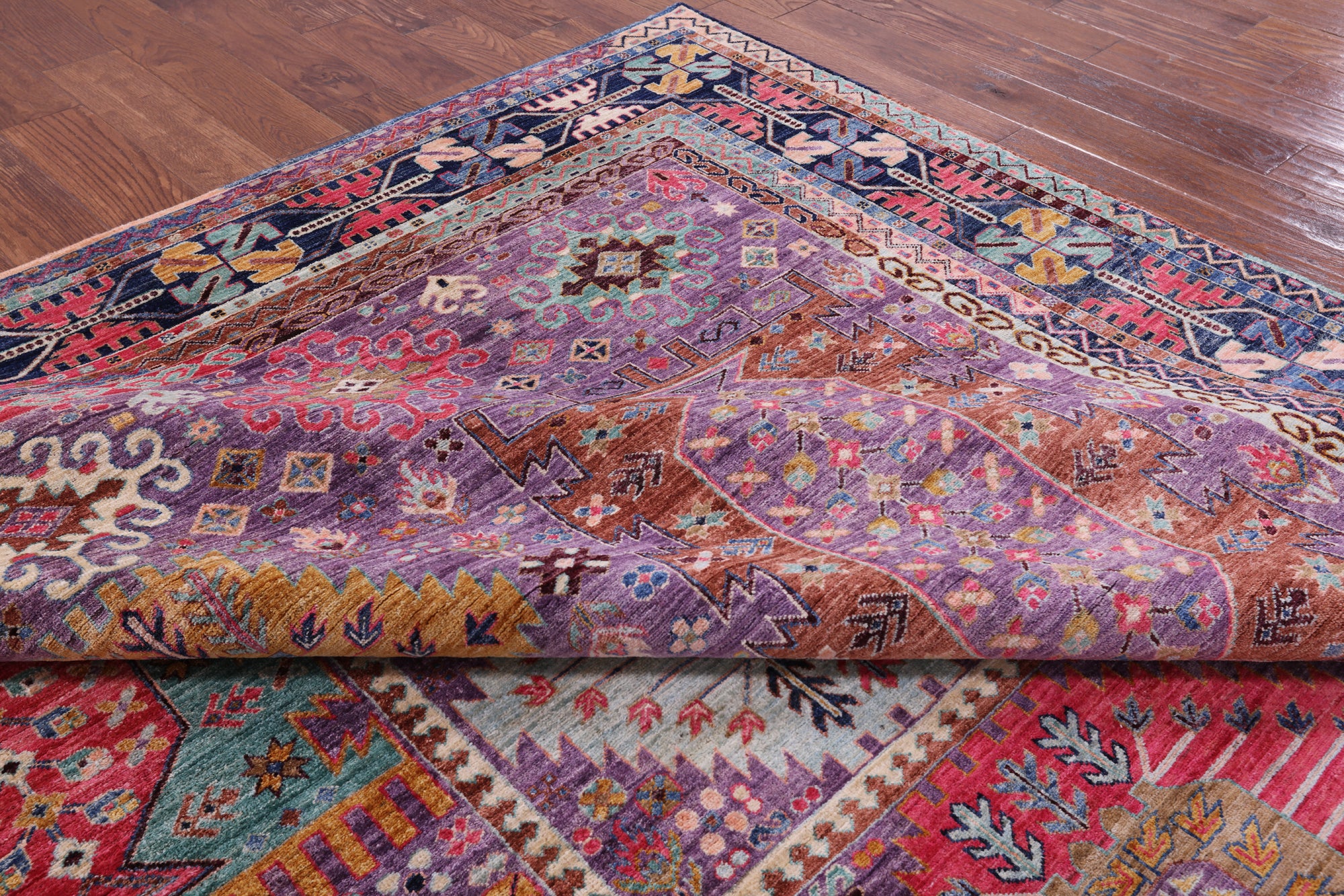 Persian Fine Serapi Hand Knotted Wool Rug - 8' 11" X 11' 8" - Golden Nile