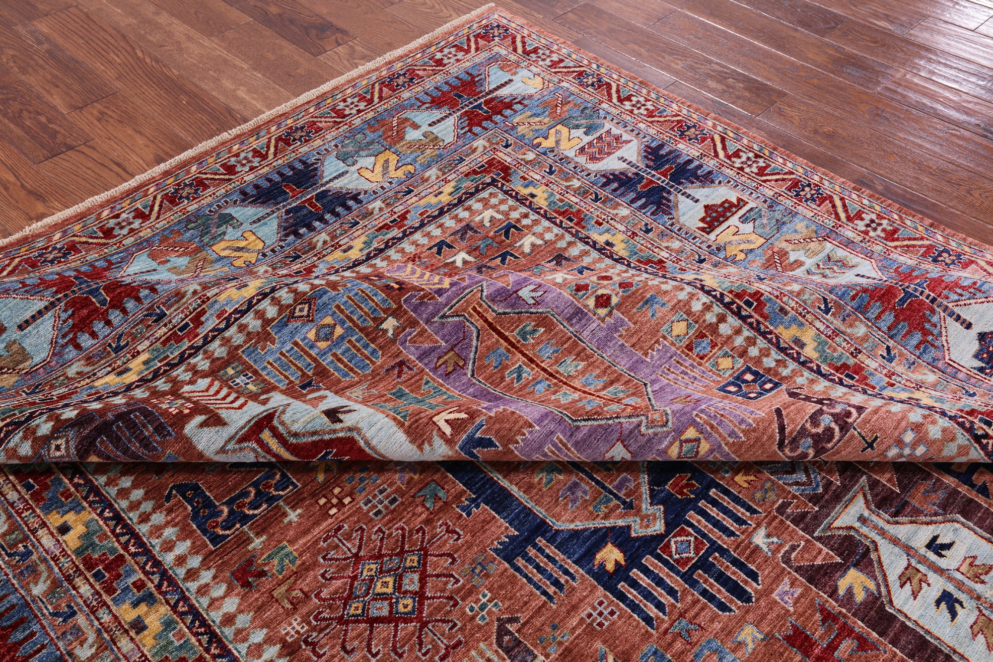 Persian Fine Serapi Hand Knotted Wool Rug - 7' 11" X 9' 8" - Golden Nile