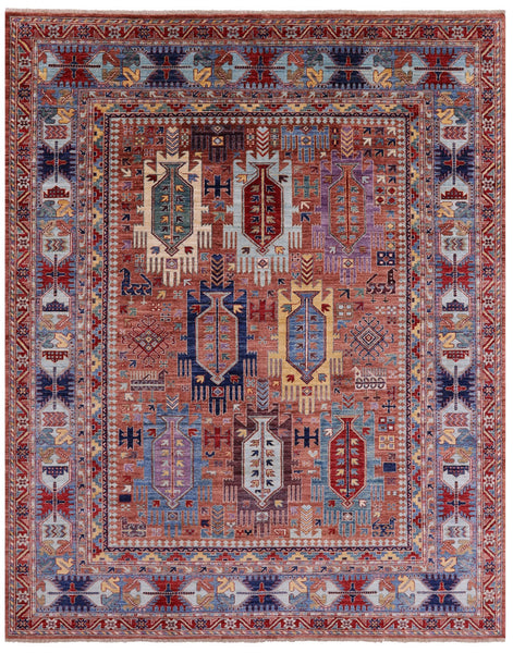 Persian Fine Serapi Hand Knotted Wool Rug - 7' 11" X 9' 8" - Golden Nile