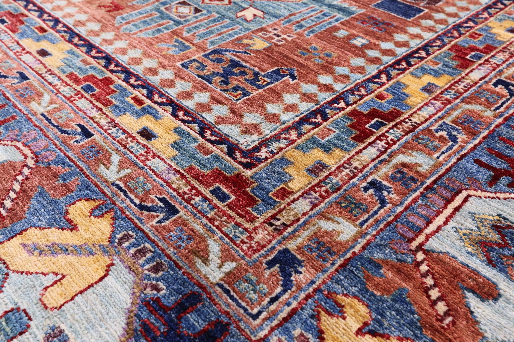 Persian Fine Serapi Hand Knotted Wool Rug - 7' 11" X 9' 8" - Golden Nile