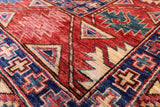 Red Turkmen Ersari Hand Knotted Wool Rug - 9' 8" X 13' 9" - Golden Nile