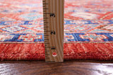 Red Turkmen Ersari Hand Knotted Wool Rug - 9' 8" X 13' 9" - Golden Nile