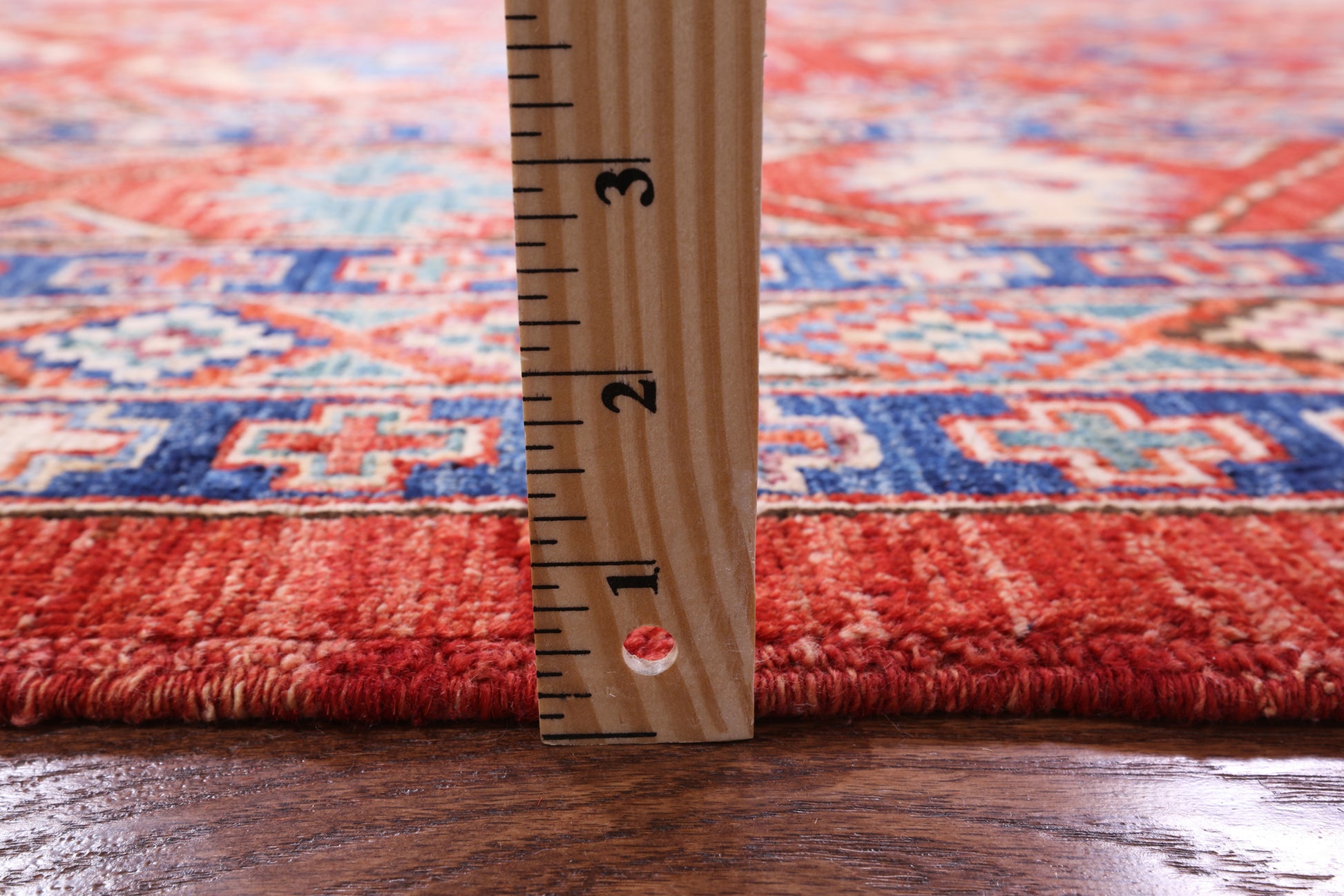 Red Turkmen Ersari Hand Knotted Wool Rug - 9' 8" X 13' 9" - Golden Nile