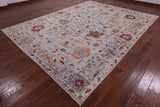 Turkish Oushak Hand Knotted Wool Rug - 9' 1" X 11' 11" - Golden Nile