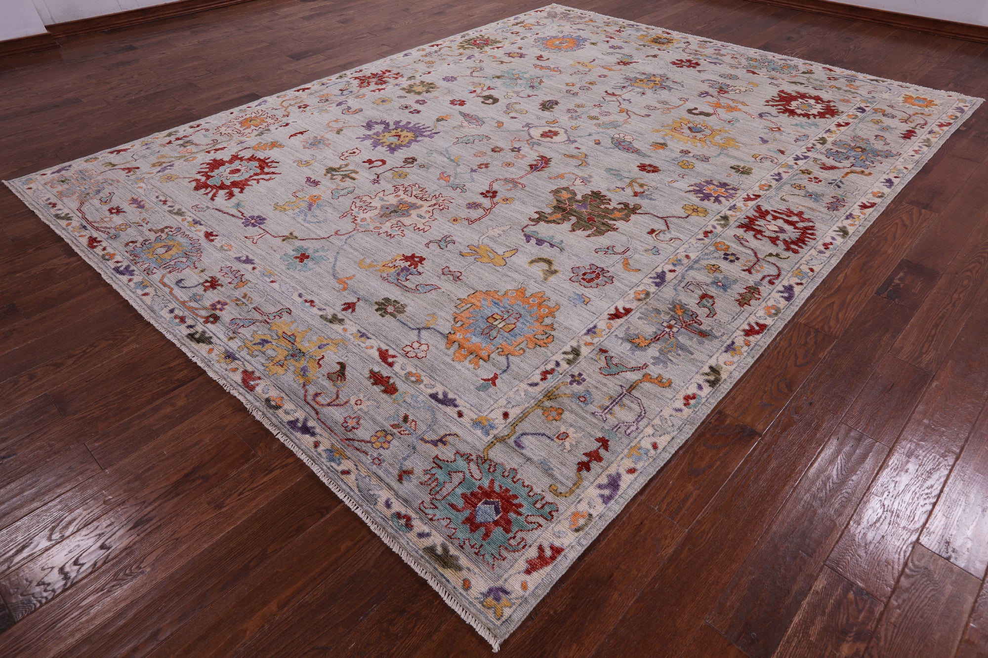 Turkish Oushak Hand Knotted Wool Rug - 9' 1" X 11' 11" - Golden Nile