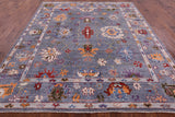 Grey Turkish Oushak Hand Knotted Wool Rug - 8' 1" X 9' 6" - Golden Nile