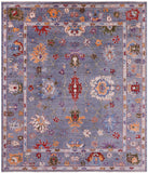 Grey Turkish Oushak Hand Knotted Wool Rug - 8' 1" X 9' 6" - Golden Nile